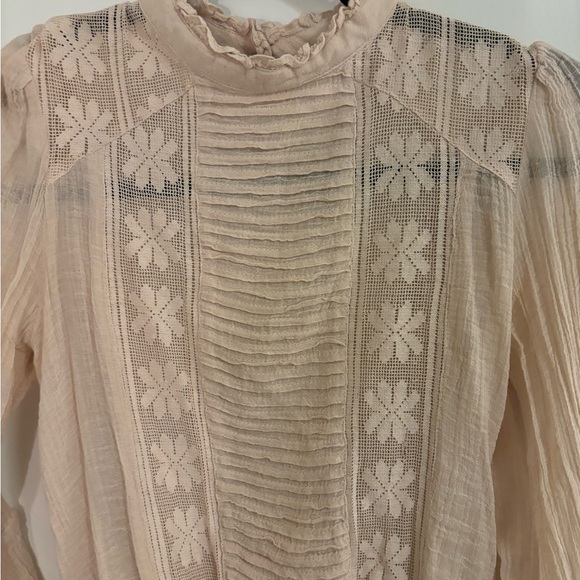 Free people boho blouse in blush - Picture 3 of 6